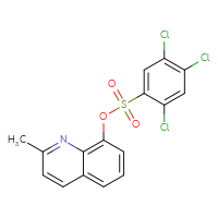 Chemical structure of 2-methylquinolin-8-yl 2,4,5-trichlorobenzene-1-sulfonate - CSSB00027384351