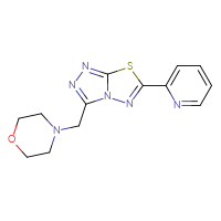 Chemical structure of 4-{[6-(pyridin-2-yl)-[1,2,4]triazolo[3,4-b][1,3,4]thiadiazol-3-yl]methyl}morpholine - CSSB00121608387