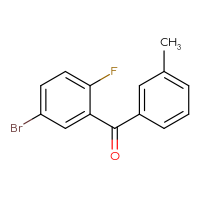 Chemical structure of (5-bromo-2-fluorophenyl)(3-methylphenyl)methanone - CSSB00006166202