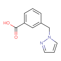 Chemical structure of 3-[(1H-pyrazol-1-yl)methyl]benzoic acid - CSSB00000759125