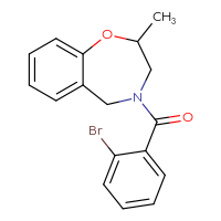 Chemical structure of 4-(2-bromobenzoyl)-2-methyl-2,3,4,5-tetrahydro-1,4-benzoxazepine - CSSB00074195302