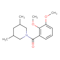 Chemical structure of 1-(2,3-dimethoxybenzoyl)-3,5-dimethylpiperidine - CSSB00103991151