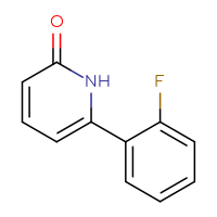 Chemical structure of 6-(2-fluorophenyl)-1,2-dihydropyridin-2-one - CSSB00012186834