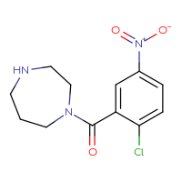 Chemical structure of 1-(2-chloro-5-nitrobenzoyl)-1,4-diazepane - CSSB00034470365