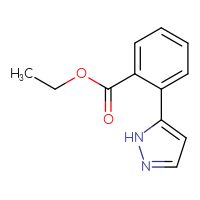 Chemical structure of ethyl 2-(1H-pyrazol-5-yl)benzoate - CSSB00033964842