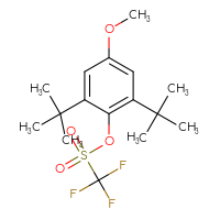 Chemical structure of 2,6-di-tert-butyl-4-methoxyphenyl trifluoromethanesulfonate - CSSB21432529008