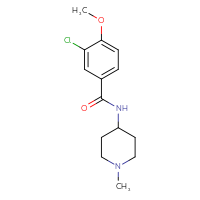 Chemical structure of 3-chloro-4-methoxy-N-(1-methylpiperidin-4-yl)benzamide - CSSB00046700660