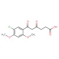 Chemical structure of 6-(5-chloro-2,4-dimethoxyphenyl)-4,6-dioxohexanoic acid - CSSB21432521405