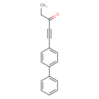 Chemical structure of 1-{[1,1'-biphenyl]-4-yl}pent-1-yn-3-one - CSSB06360112999