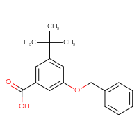 Chemical structure of 3-(benzyloxy)-5-tert-butylbenzoic acid - CSSB14926725227