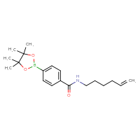 Chemical structure of N-(hex-5-en-1-yl)-4-(4,4,5,5-tetramethyl-1,3,2-dioxaborolan-2-yl)benzamide - CSSB02526921437