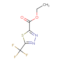 Chemical structure of ethyl 5-(trifluoromethyl)-1,3,4-thiadiazole-2-carboxylate - CSSB00010894701
