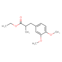 Chemical structure of ethyl 3-(3,4-dimethoxyphenyl)-2-methylpropanoate - CSSB00133170530