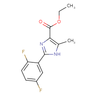 Chemical structure of ethyl 2-(2,5-difluorophenyl)-5-methyl-1H-imidazole-4-carboxylate - CSSB00003448756