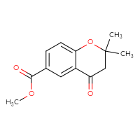 Chemical structure of methyl 2,2-dimethyl-4-oxo-3,4-dihydro-2H-1-benzopyran-6-carboxylate - CSSB00015192478