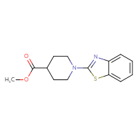 Chemical structure of methyl 1-(1,3-benzothiazol-2-yl)piperidine-4-carboxylate - CSSB00000494975