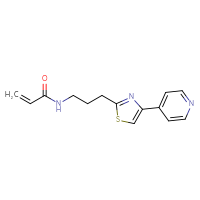 Chemical structure of N-{3-[4-(pyridin-4-yl)-1,3-thiazol-2-yl]propyl}prop-2-enamide - CSSB00027614505
