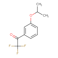 Chemical structure of 2,2,2-trifluoro-1-[3-(propan-2-yloxy)phenyl]ethan-1-one - CSSB00012350735
