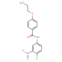 Chemical structure of N-(4-chloro-3-nitrophenyl)-4-propoxybenzamide - CSSB00160279240