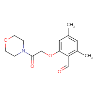 Chemical structure of 2,4-dimethyl-6-[2-(morpholin-4-yl)-2-oxoethoxy]benzaldehyde - CSSB06365107639