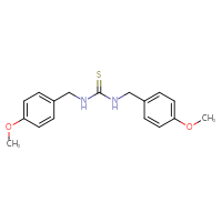 Chemical structure of 1,3-bis[(4-methoxyphenyl)methyl]thiourea - CSSB00028040431