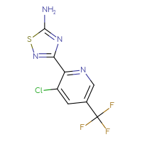Chemical structure of 3-[3-chloro-5-(trifluoromethyl)pyridin-2-yl]-1,2,4-thiadiazol-5-amine - CSSB00016992508