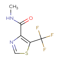 Chemical structure of N-methyl-5-(trifluoromethyl)-1,3-thiazole-4-carboxamide - CSSB00016126848