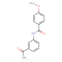Chemical structure of N-(3-acetylphenyl)-4-methoxybenzamide - CSSB00020595160