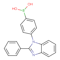 Chemical structure of [4-(2-phenyl-1H-1,3-benzodiazol-1-yl)phenyl]boronic acid - CSSB00016988889