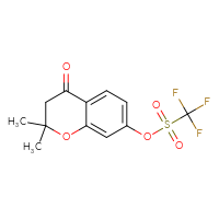 Chemical structure of 2,2-dimethyl-4-oxo-3,4-dihydro-2H-1-benzopyran-7-yl trifluoromethanesulfonate - CSSB20976903490