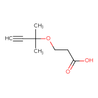 Chemical structure of 3-[(2-methylbut-3-yn-2-yl)oxy]propanoic acid - CSSB00012277850