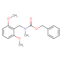 Chemical structure of benzyl N-[(2,6-dimethoxyphenyl)methyl]-N-methylcarbamate - CSSB02491546240