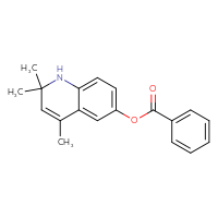 Chemical structure of 2,2,4-trimethyl-1,2-dihydroquinolin-6-yl benzoate - CSSB00020598317
