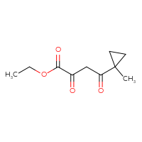 Chemical structure of ethyl 4-(1-methylcyclopropyl)-2,4-dioxobutanoate - CSSB00012726016
