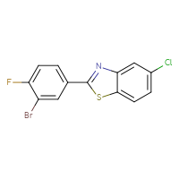 Chemical structure of 2-(3-bromo-4-fluorophenyl)-5-chloro-1,3-benzothiazole - CSSB00138433473