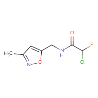 Chemical structure of 2-chloro-2-fluoro-N-[(3-methyl-1,2-oxazol-5-yl)methyl]acetamide - CSSB09891485984