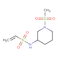 Chemical structure of N-(1-methanesulfonylpiperidin-3-yl)ethene-1-sulfonamide - CSSB02138435516