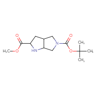 Chemical structure of 5-tert-butyl 2-methyl octahydropyrrolo[2,3-c]pyrrole-2,5-dicarboxylate - CSSB00045553515