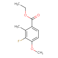 Chemical structure of ethyl 3-fluoro-4-methoxy-2-methylbenzoate - CSSB00135261092