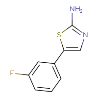 Chemical structure of 5-(3-fluorophenyl)-1,3-thiazol-2-amine - CSSB00000765681