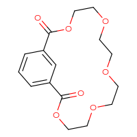 Chemical structure of 3,6,9,12,15-pentaoxabicyclo[15.3.1]henicosa-1(21),17,19-triene-2,16-dione - CSSB00020643841