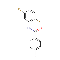 Chemical structure of 4-bromo-N-(2,4,5-trifluorophenyl)benzamide - CSSB00008032844