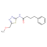 Chemical structure of N-[5-(methoxymethyl)-1,3,4-thiadiazol-2-yl]-4-phenylbutanamide - CSSB00132981915