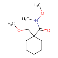 Chemical structure of N-methoxy-1-(methoxymethyl)-N-methylcyclohexane-1-carboxamide - CSSB00118853254