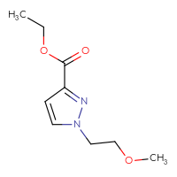 Chemical structure of ethyl 1-(2-methoxyethyl)-1H-pyrazole-3-carboxylate - CSSB00010270693