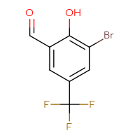Chemical structure of 3-bromo-2-hydroxy-5-(trifluoromethyl)benzaldehyde - CSSB00009813818