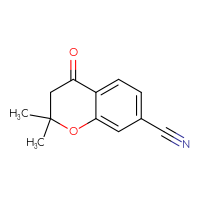 Chemical structure of 2,2-dimethyl-4-oxo-3,4-dihydro-2H-1-benzopyran-7-carbonitrile - CSSB00010201807
