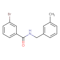 Chemical structure of 3-bromo-N-[(3-methylphenyl)methyl]benzamide - CSSB00000409949