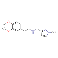 Chemical structure of [2-(3,4-dimethoxyphenyl)ethyl][(1-methyl-1H-pyrazol-3-yl)methyl]amine - CSSB00025812115
