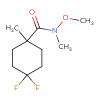 Chemical structure of 4,4-difluoro-N-methoxy-N,1-dimethylcyclohexane-1-carboxamide - CSSB01992148863